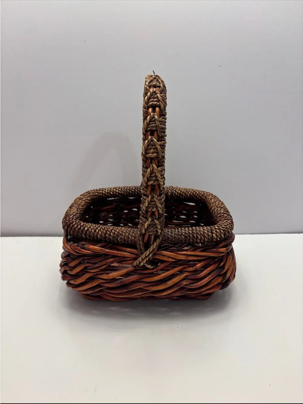 Woven Basket with Handle - Home Decor Storage